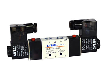 AIRTAC 4V22008B 5/2-Way Double Solenoid Valve 1/4" DC24V