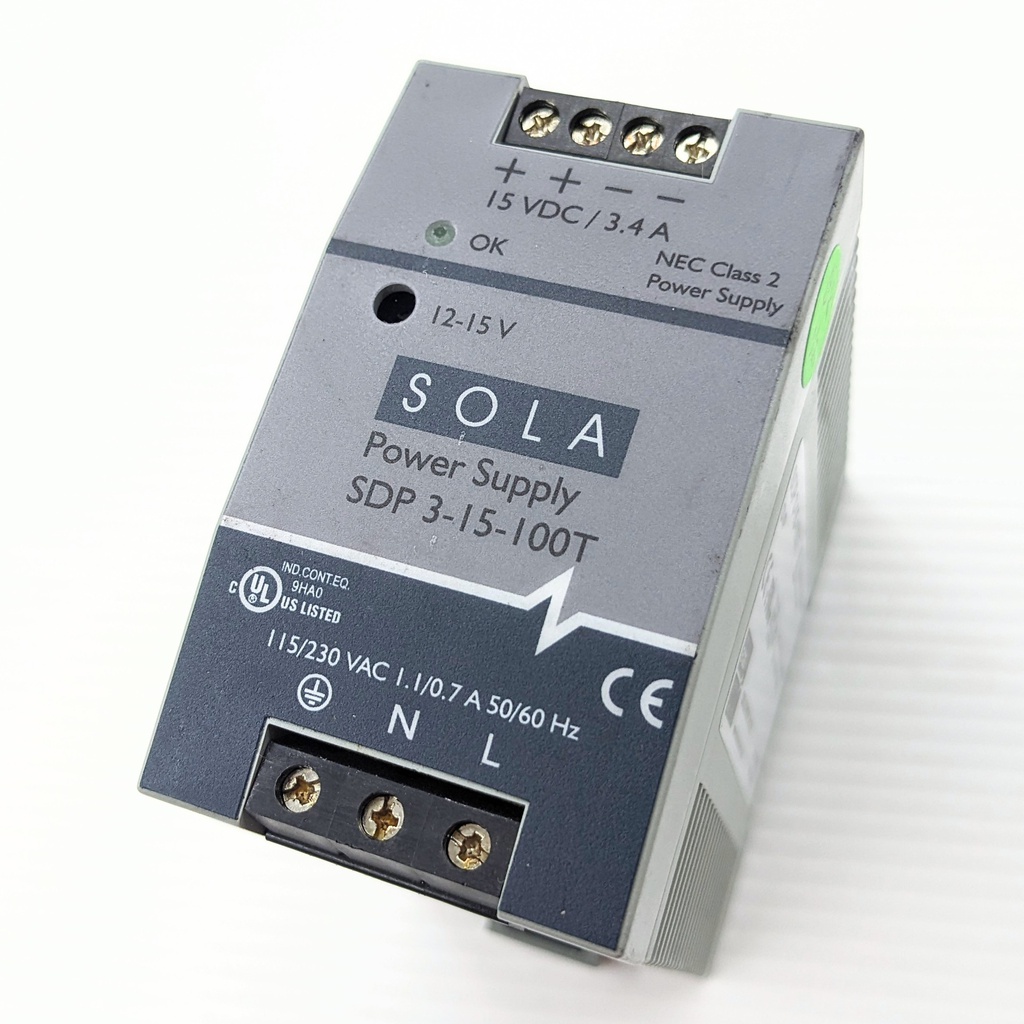 SOLAHD SDP-3-15-100T AC-DC CONVERTER, DIN RAIL