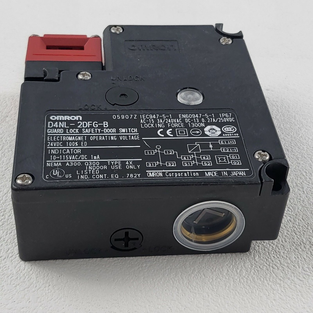 OMRON D4NL-2DFG-B Safety door-lock switch, mechanical lock, 24 VDC, 2NC + 2NC