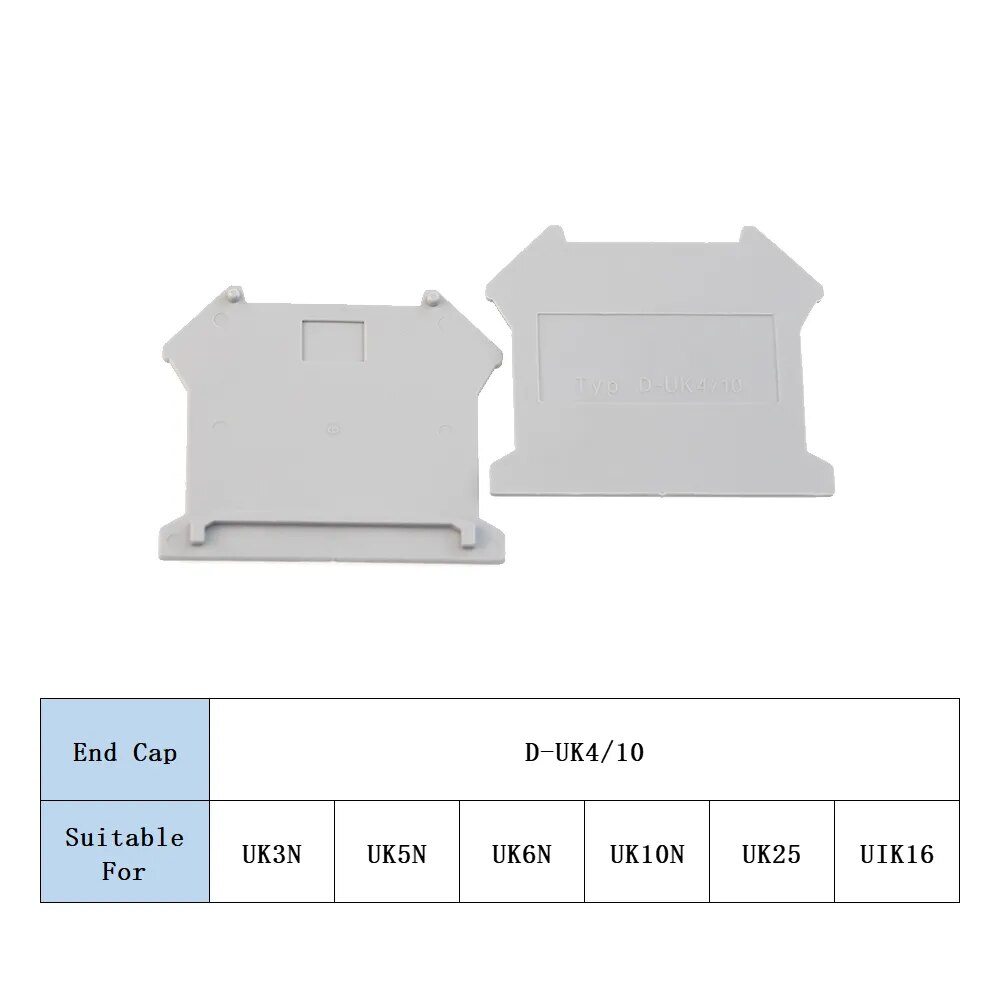 WDIR D-WUK4/10 END PLATE UK4/10 FOR UK10N SINGLE LAYER
