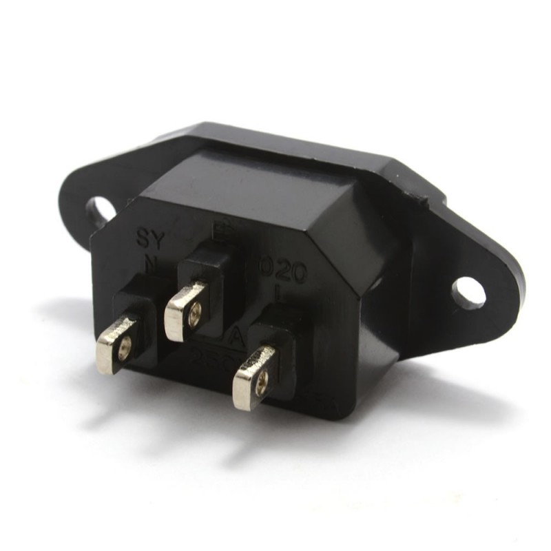 INDUSMART IEC Plug Panel Mount (Screw) R/A PCB