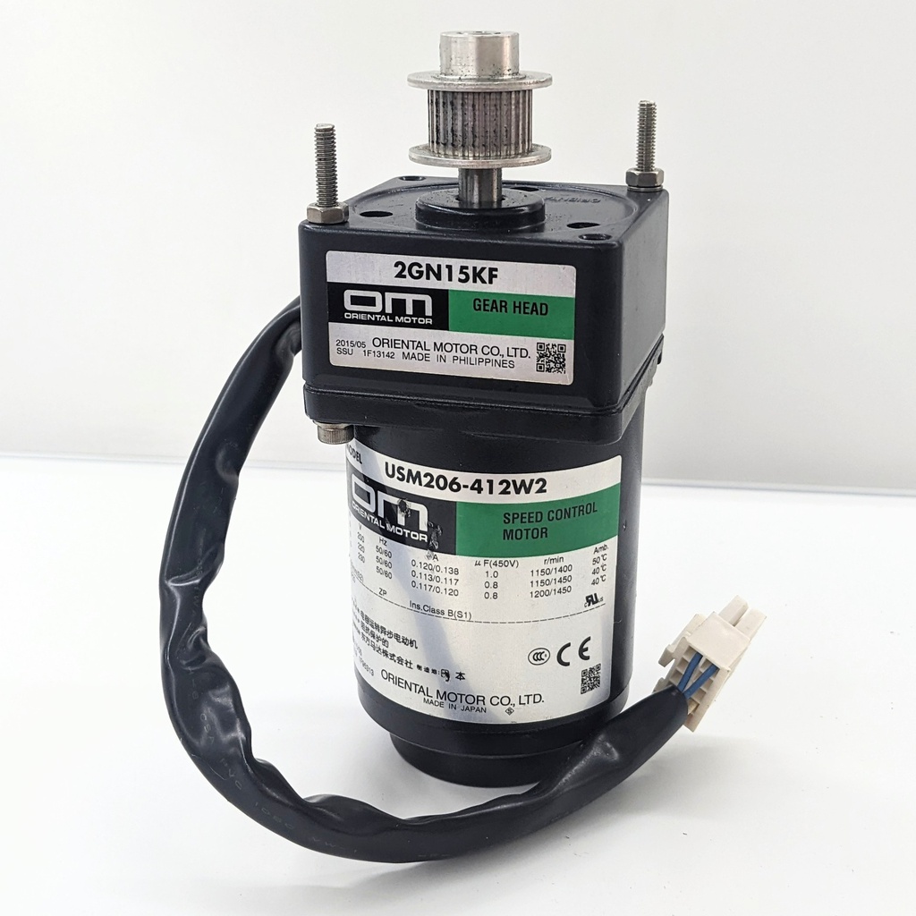ORIENTAL MOTOR 2GN15KF+ USM206-412W2 AC SPEED CONTROL MOTOR