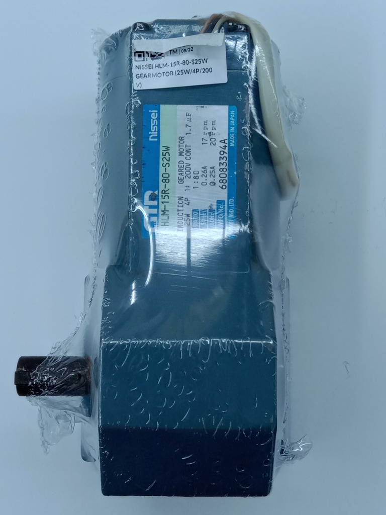 NISSEI HLM-15R-80-S25W GEARMOTOR (25W/4P/200V)